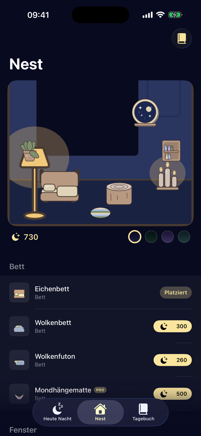 Das Nest mit Möbeln dekorieren