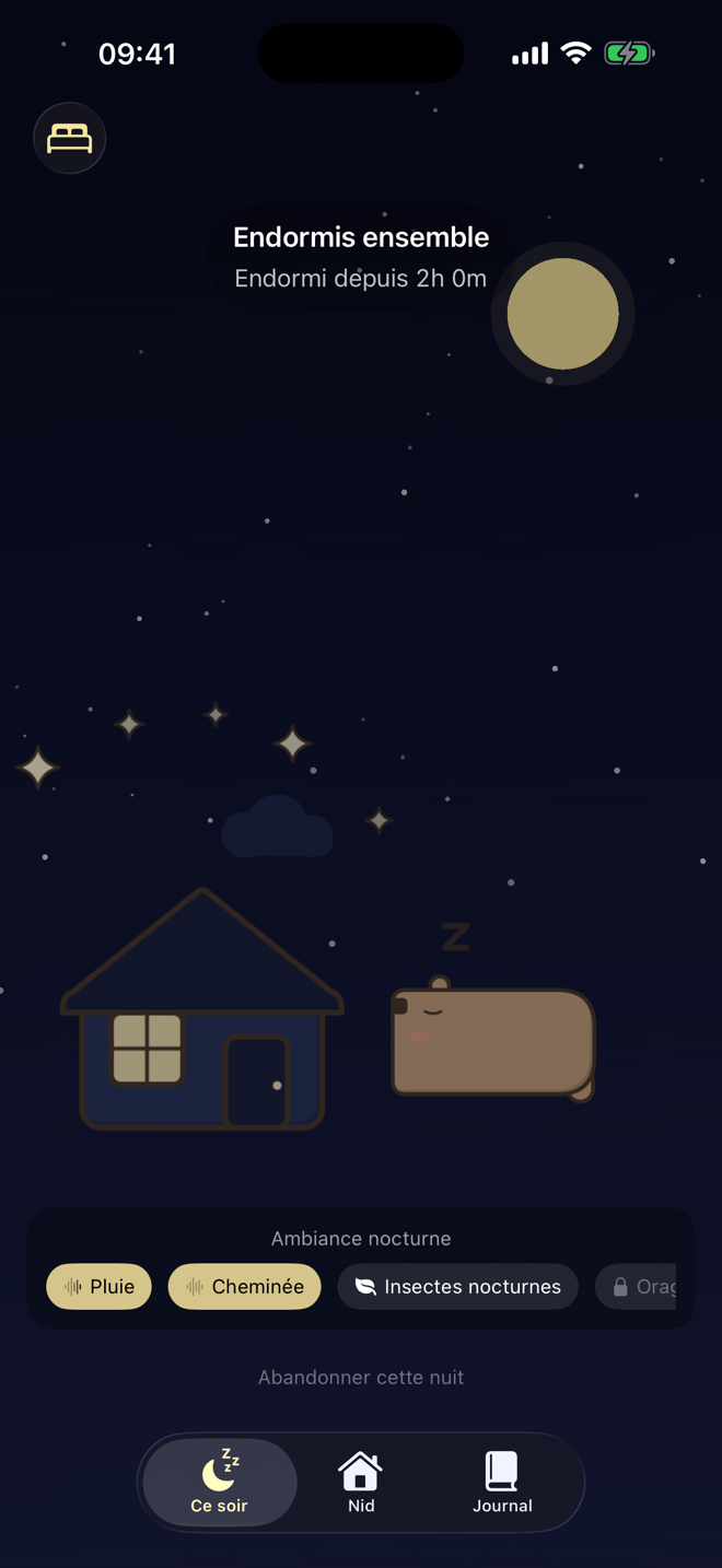 Dormir ensemble avec une ambiance nocturne