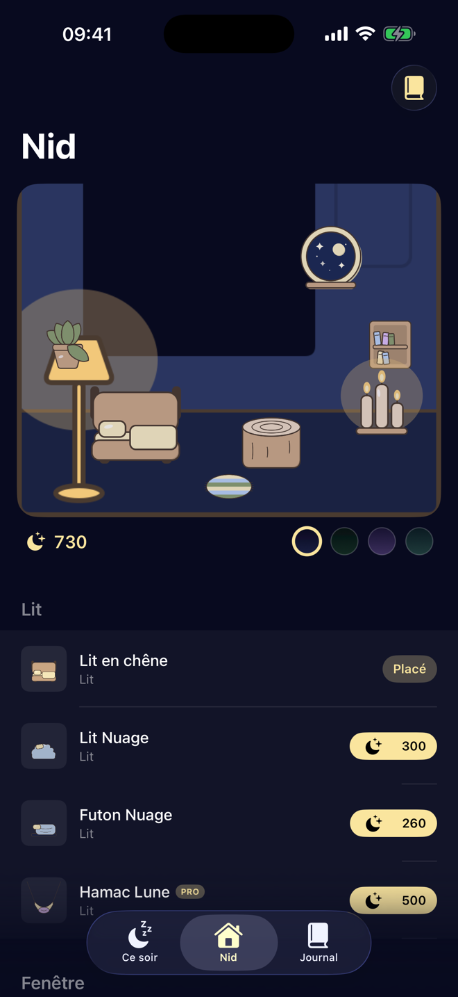 Décorez le nid avec des meubles