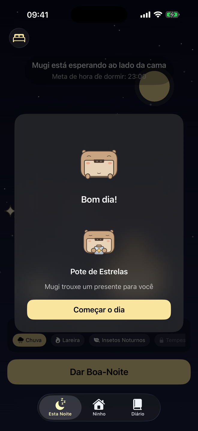 Presente da manhã — um pote de estrelas