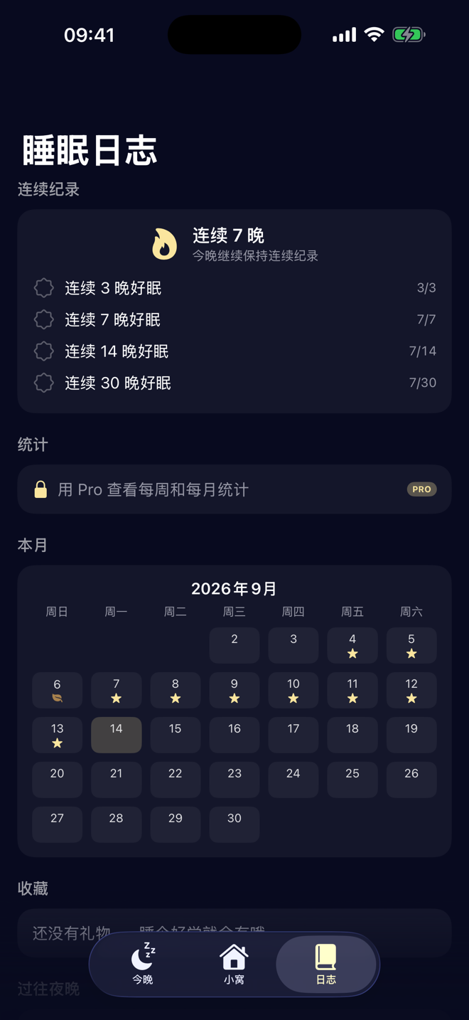 睡眠日记与连续 7 晚记录